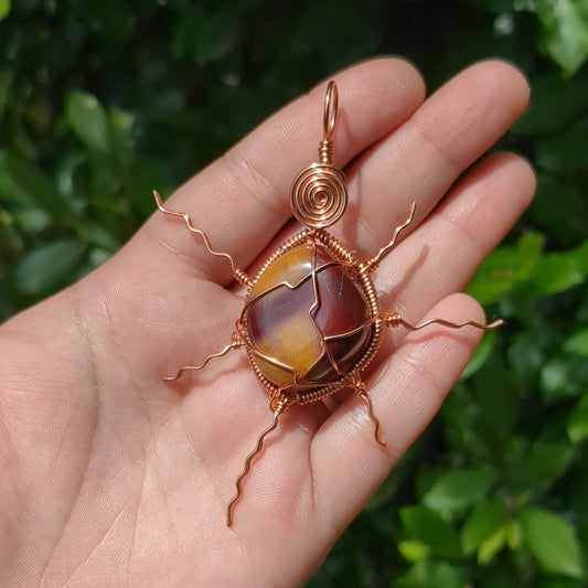 Mookaite sun pendant