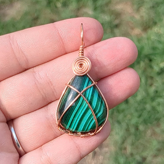 Fancy Malachite pendant