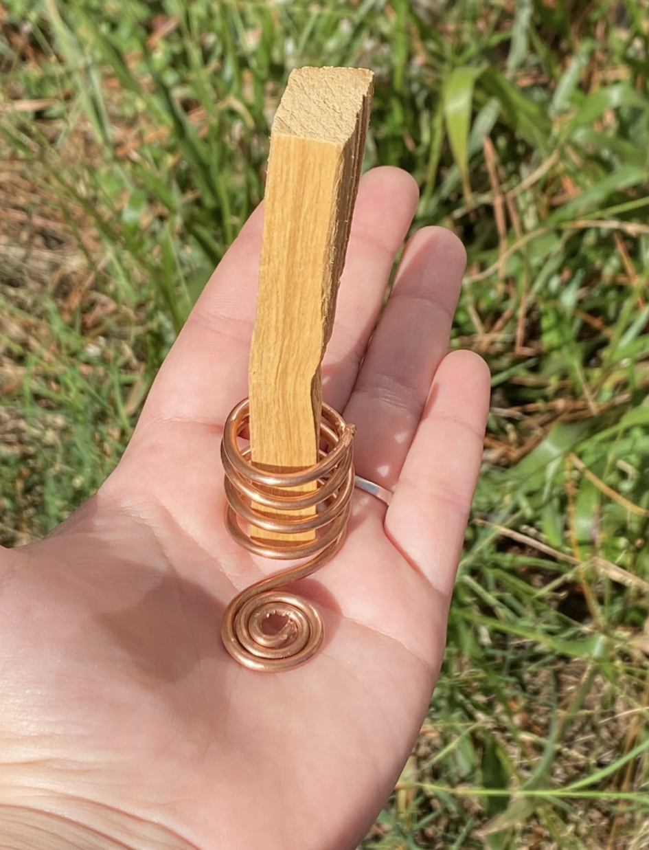 Copper Palo Santo holder