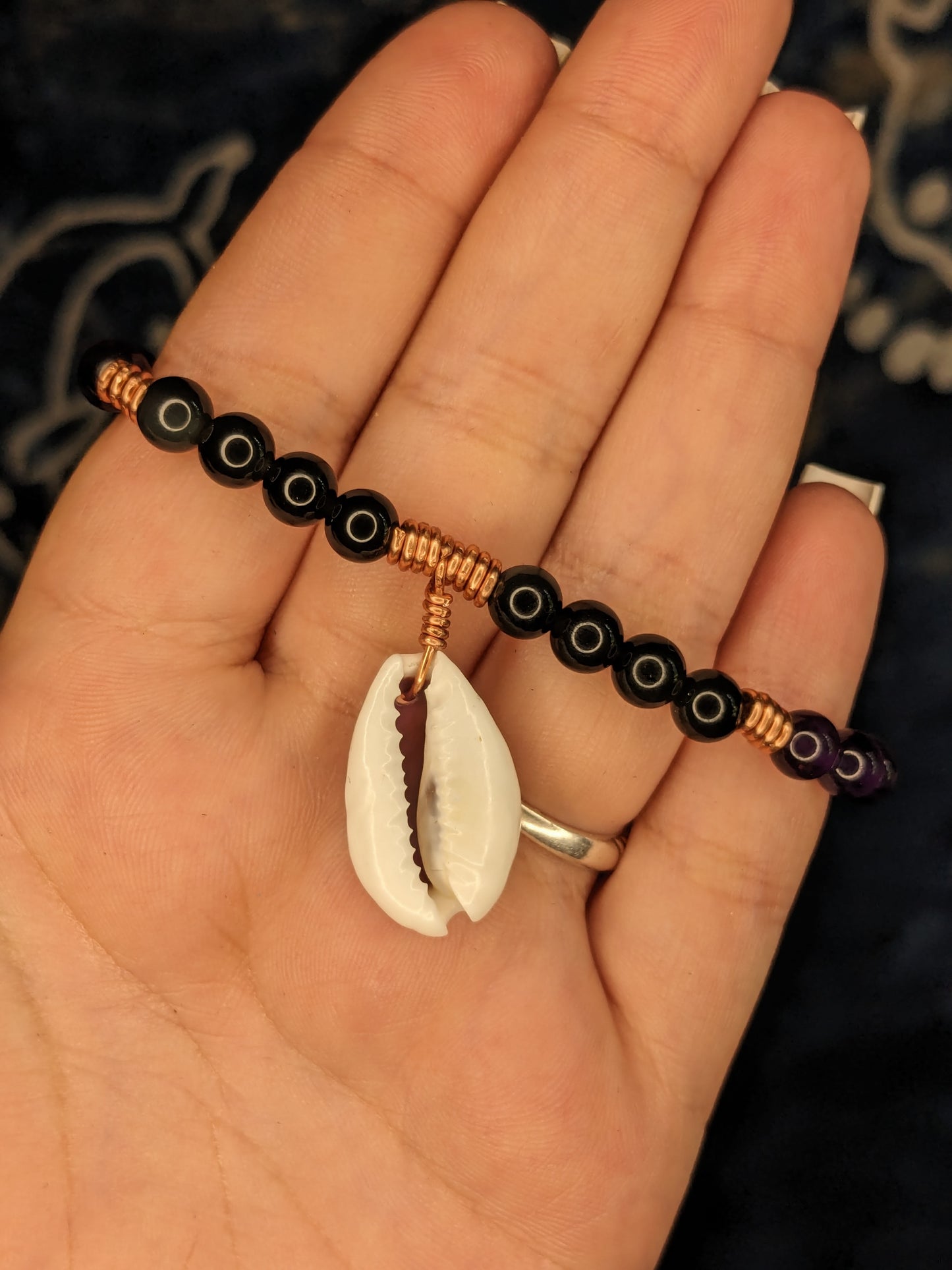 Cowrie shell crystal bracelets