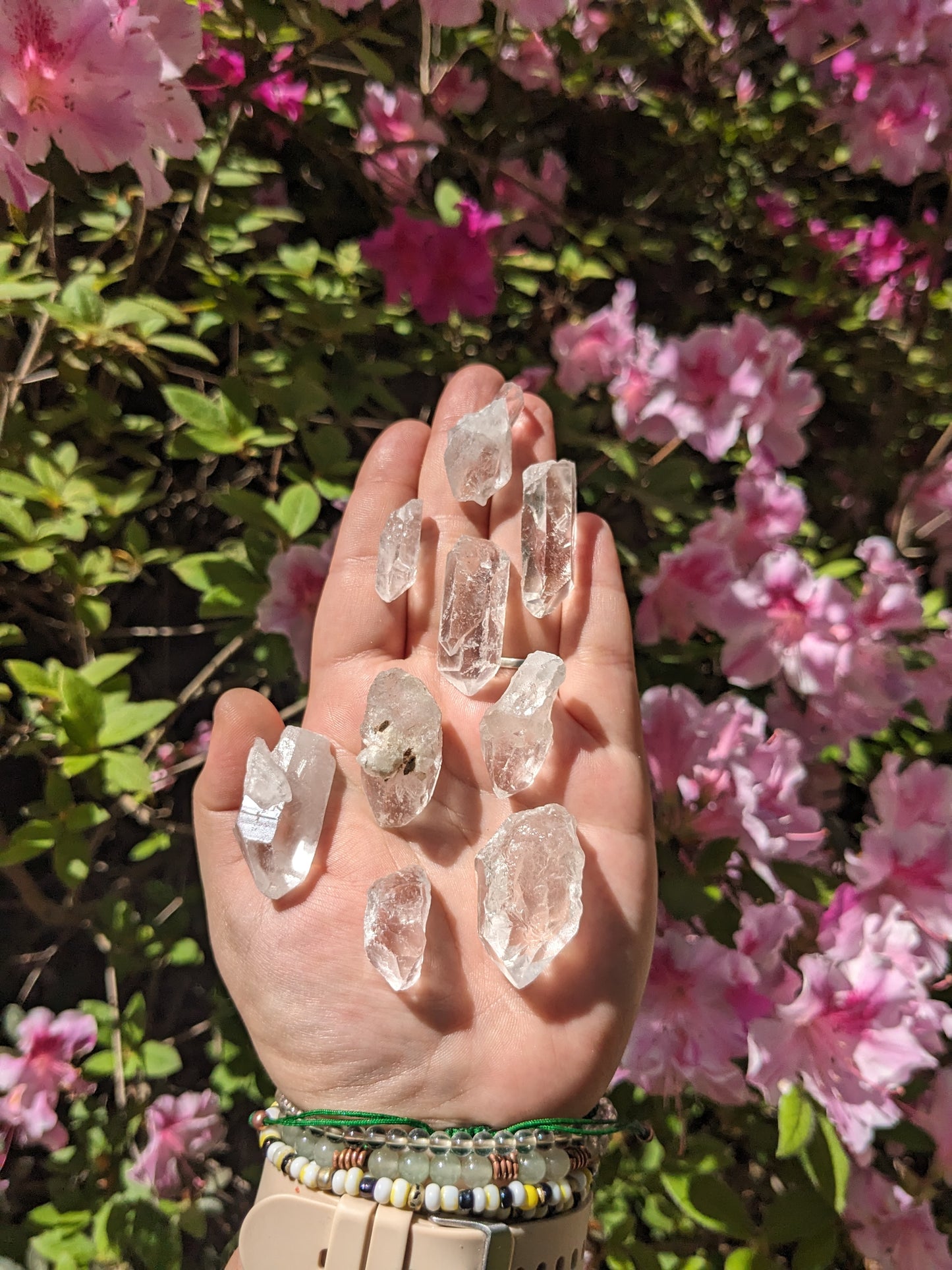 Clear quartz points