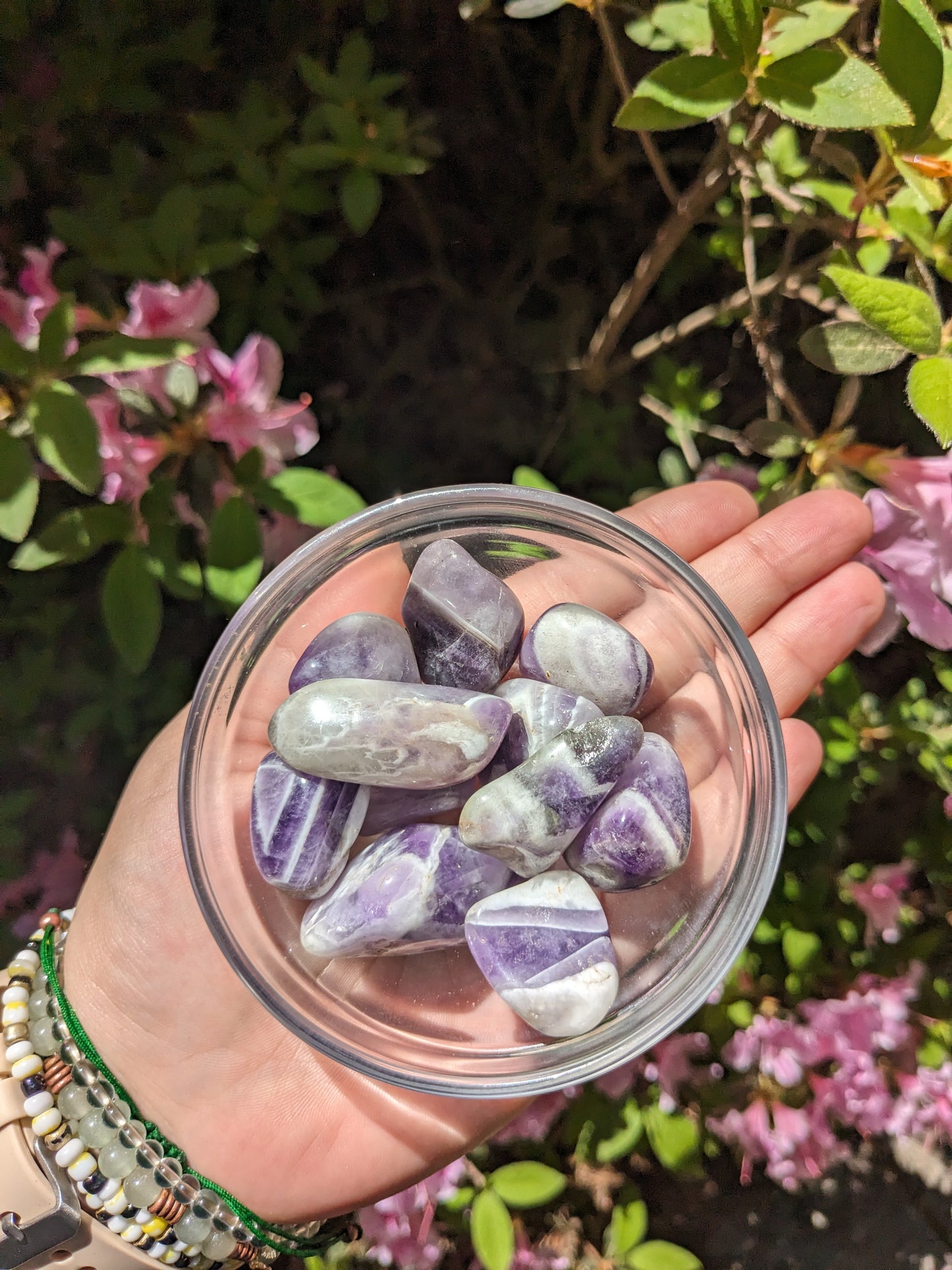 Chevron amethyst tumble