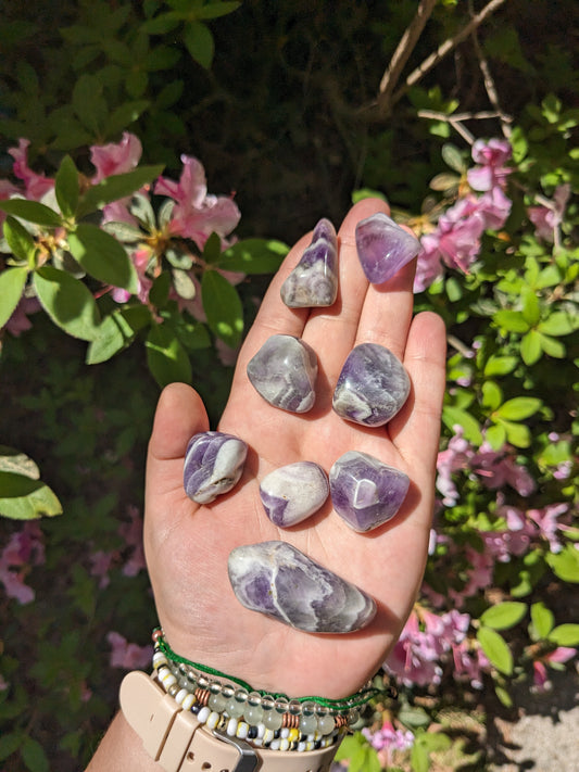 Chevron amethyst tumble