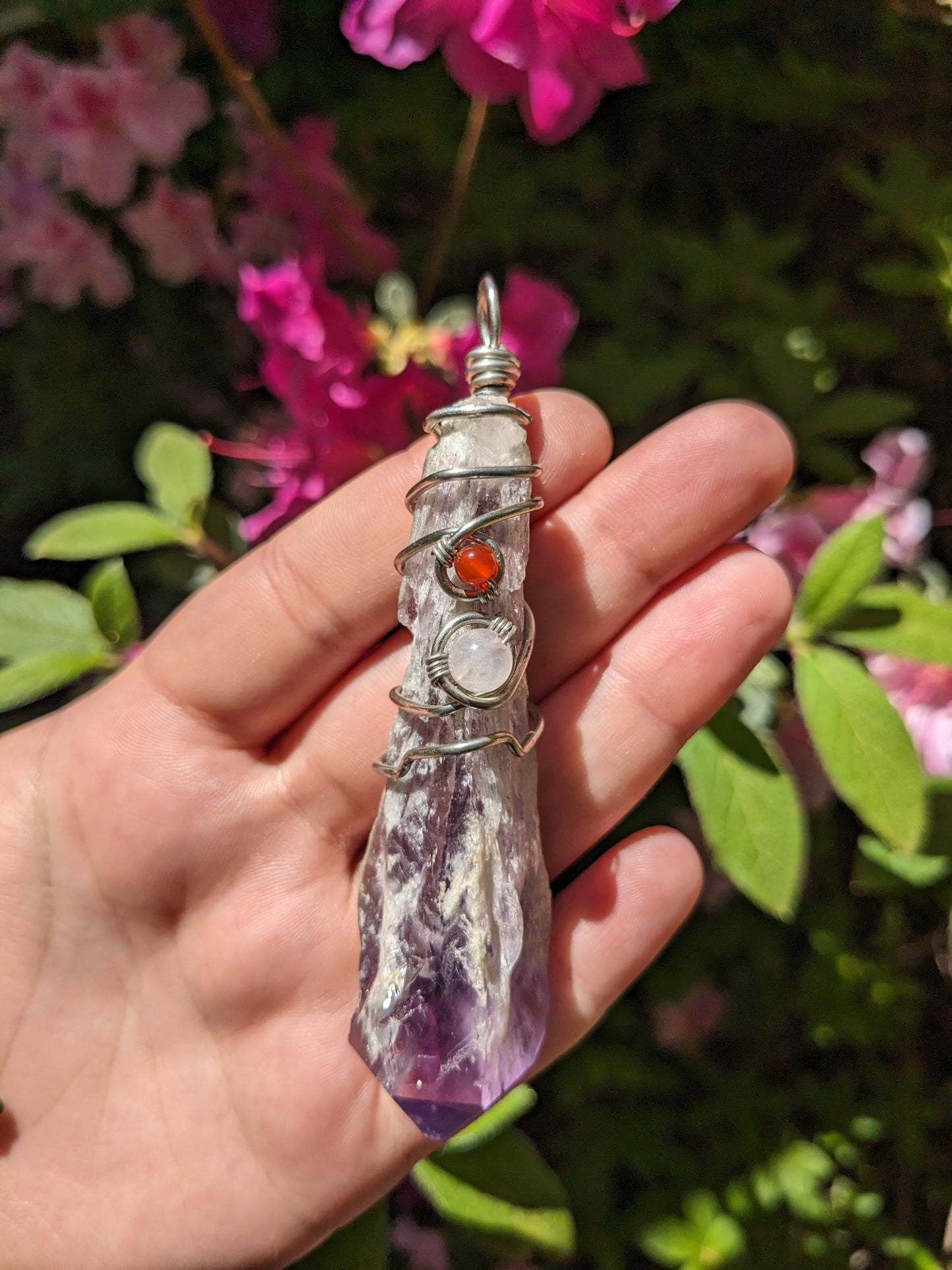 Amethyst point pendant