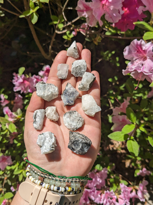 Raw rainbow moonstone