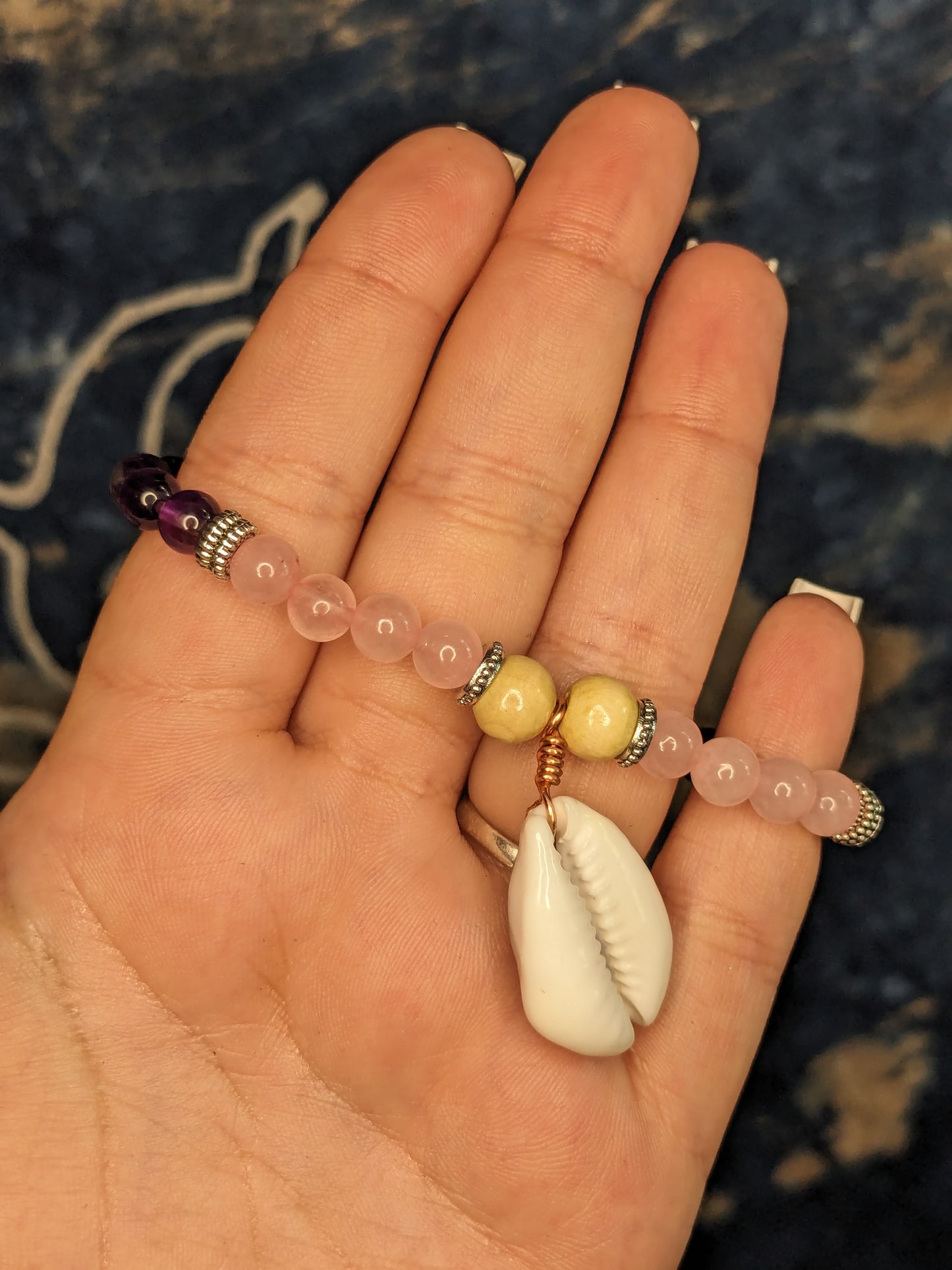 Cowrie shell crystal bracelets